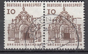 BRD 1964 Mi. Nr. 454 Waagerechtes Paar Gestempelt (18214) - Bild 1 von 1