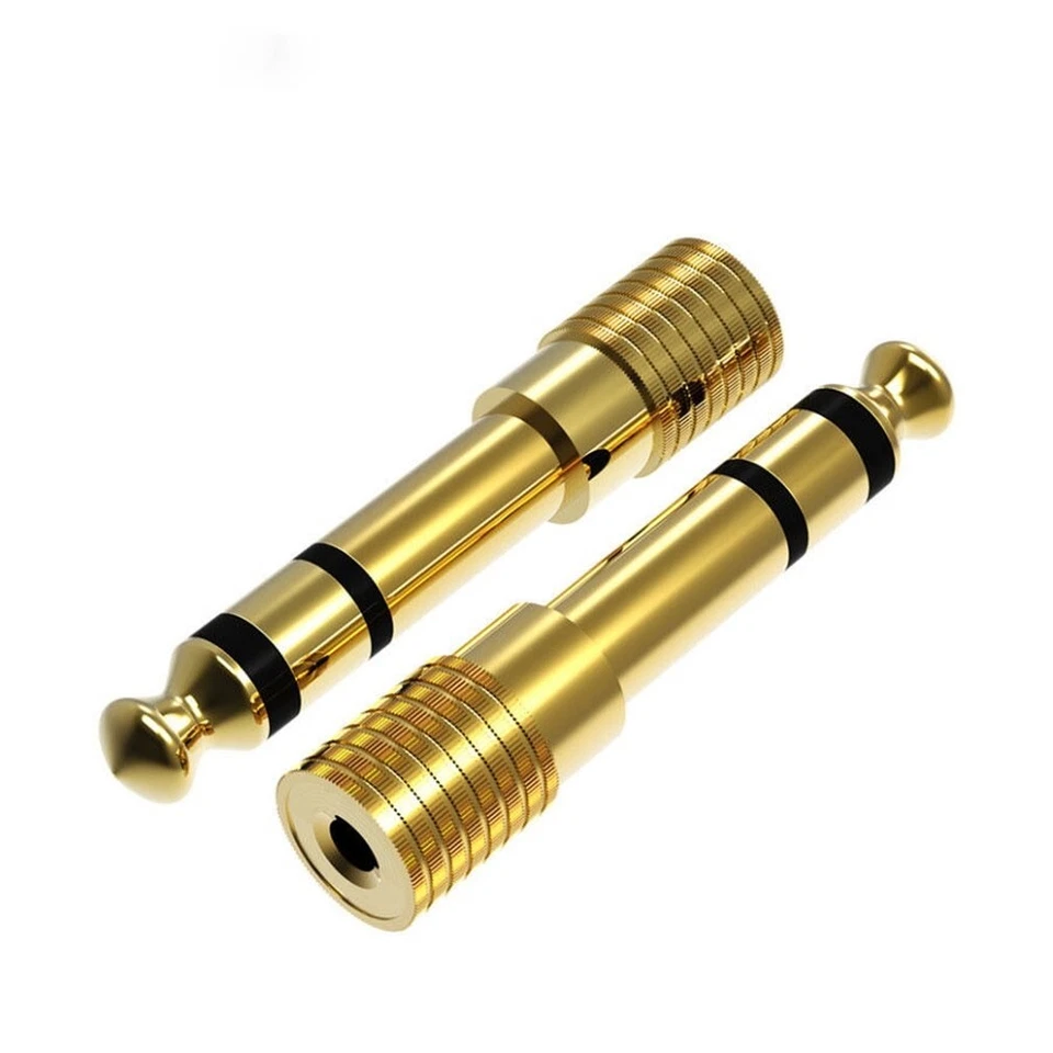 6.35mm to 3.5mm Stereo Audio Jack 1/4" Male to 1/8" Female Headphone Adapter - Image 1 of 4