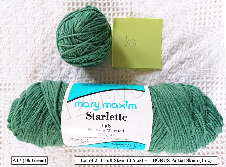 RARE VINTAGE Mary Maxim Starlette Yarn | CHOICE of Colors | Full + Partial Skns - Image 1 of 1
