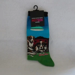 Hot Sox Damen Neuheit Socken - Lehrer - Coolidges Hunde Pokerspiel - Santa Float - Bild 1 von 6