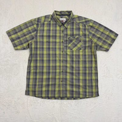 Simms Shirt Mens 2XL Green Gray Plaid Button Up Fishing Outdoors - Image 1 of 4