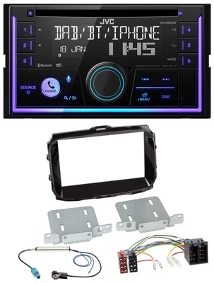 JVC MP3 USB 2DIN DAB Bluetooth CD Autoradio für Alfa Romeo ISO ab 2013 piano - Bild 1 von 4