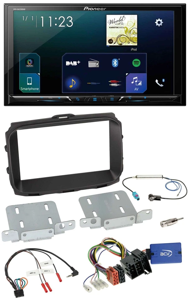 Pioneer Lenkrad Bluetooth USB 2DIN DAB Autoradio für Alfa Romeo Giulietta 2013-2 - Bild 1 von 4