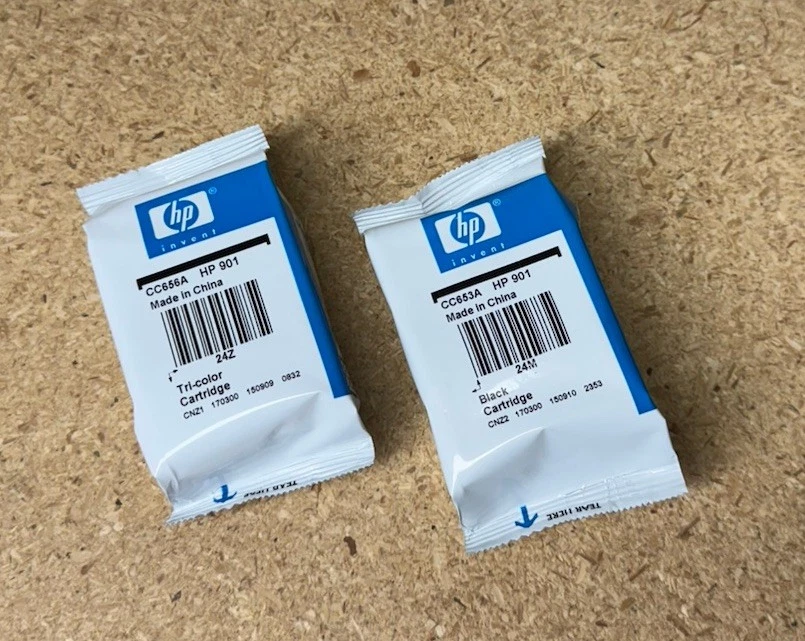 New! - Genuine HP 901 Ink Cartridges 2 Pack Black & Tri Color - Image 1 of 1