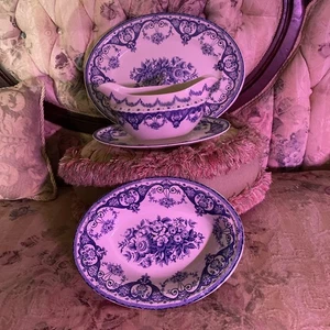 swinnertons staffordshire england Plymouth Blue Transferware China - Picture 1 of 7