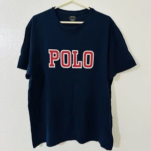 Polo Ralph Lauren Big LogoT-Shirt Men’s Large Navy Blue - Picture 1 of 5