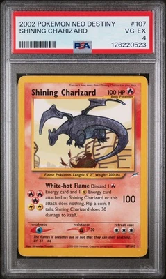PSA 4 VG-EX Shining Charizard Neo Destiny Holo Rare Pokemon Card 107/105 - Image 1 of 2