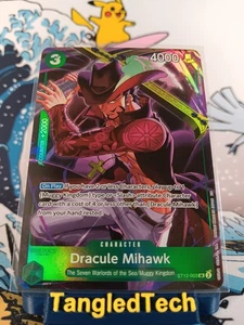 Caja de ilustración One Piece Dracule Mihawk ST12-003 volumen 4 promoción en inglés casi como nueva - Imagen 1 de 2