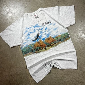 Vintage 90er Mt. Rushmore Shirt Grau Large - Bild 1 von 8