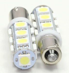 2x BA9S T4W reine 5050 SMD 13 LED Autoseite Heck Glühbirne Lampe kühl weiß - Picture 1 of 7