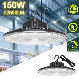 LED UFO High Bay Light Fixture 150W Dimmable for Commercial Warehouse Industrial - Picture 1 of 13