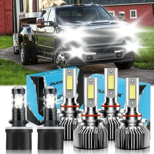 For GMC Sierra 1500 2003-2004 Front LED Headlight Hi/Lo Beam + Fog Light Bulbs - Picture 1 of 11