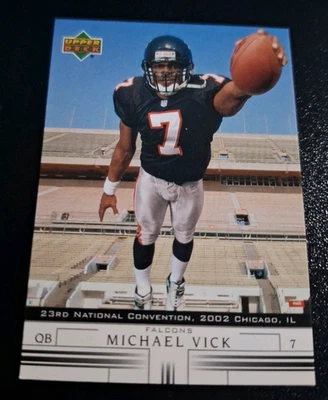 2002 UPPER DECK NATIONAL CONVENTION SP #N-7 MICHAEL VICK ATLANTA FALCONS NRMT-MT - Image 1 of 2