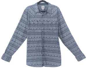 Moonshine Spirit Brad Paisley Pearl Snap Western Shirt Men's XL Blue Gray Aztec - Picture 1 of 9