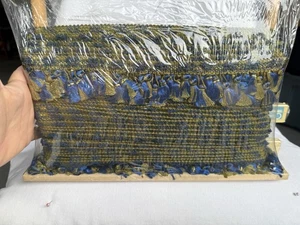NOS Conso TASSEL FRINGE blue gold  10078 Scallop Loop TRIM 2"  35 Yds - Picture 1 of 5