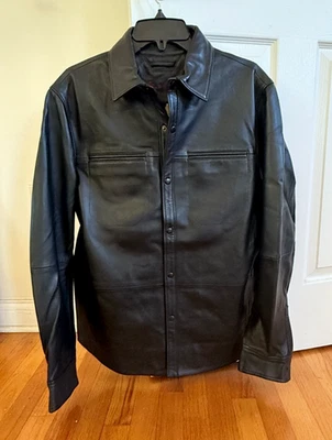 ROBERT GRAHAM Black Leather Jacket Size M - NEW - Image 1 of 4