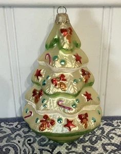 Vintage Krebs Germany Tree Blown Glass Christmas Ornament 5” - Picture 1 of 8