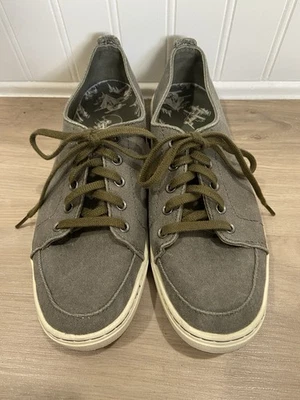 LL Bean Zapatos Mujer 7.5 M Campside Oxford Lona Verde Oliva Zapatilla Informal Foto 1 de 4