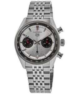 Nuevo reloj para hombre Tag Heuer Carrera cronógrafo esfera plateada CBS2216.BA0048 - Imagen 1 de 4