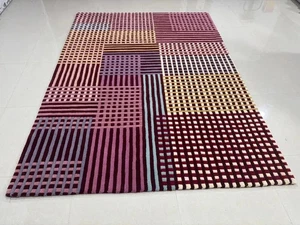 Tufted Hand Rug Area Wool Handmade Carpet Modern 100% Home For Rugs Living Room - Picture 1 of 7