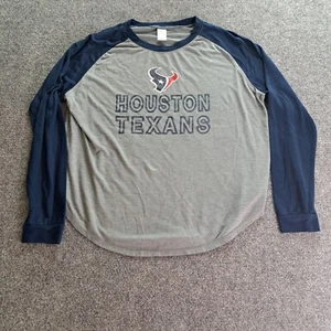 Houston Texans T Shirt Womens Size Large Long Sleeve NFL Team Apparel - Picture 1 of 10