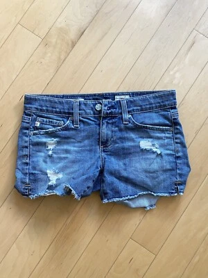 MUJER AG ADRIANO GOLDSCHMIED The Carrie Distressed Jean Pantalones Cortos Talla 24 Foto 1 de 4