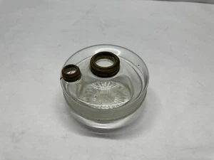 Glass Drop In Font for Antique Victorian Wall Bracket Oil Lamp Fits #2 Burner - Picture 1 of 7