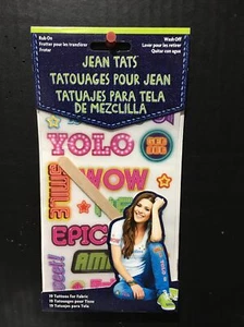 Jean Tats Yolo Epic Wash Off Temporary Clothes Rub On Tattoos 19 Pc New - Picture 1 of 2