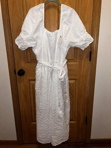 Peyton & Parker NEW Plus Women’s 2X Elbow Puff Sleeve A line Dress Cotton - Picture 1 of 8