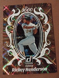 2023 RICKEY HENDERSON DONRUSS MR. 3000 BRONZE CARD /999 A'S ATHLETICS #6 JAYS