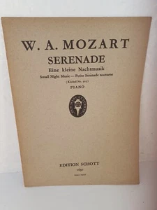 Vintage: W. A. Mozart-Serenade. Edition Schott. Kochel No. 525 for Piano - Picture 1 of 12