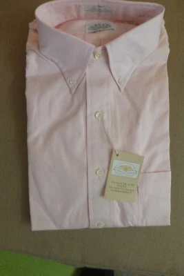 Vintage Mens Eagle Shirtmakers 100% Cotton Dress Shirt  16 x 35 NWT Pink - Image 1 of 3