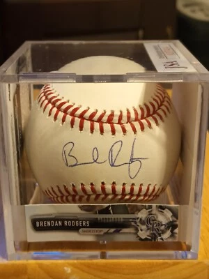 BRENDAN RODGERS-Colorado Rockies Signed OML Baseball (JSA Basic COA) - Image 1 of 4
