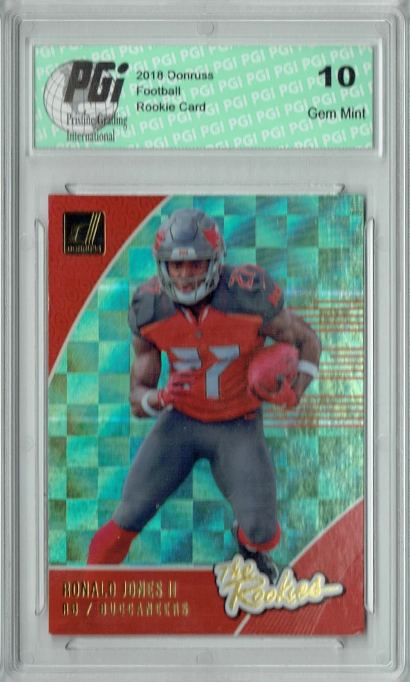 Ronald Jones II 2018 Donruss #R-9 The Rookies SP Rookie Card PGI 10 - Image 1 of 1