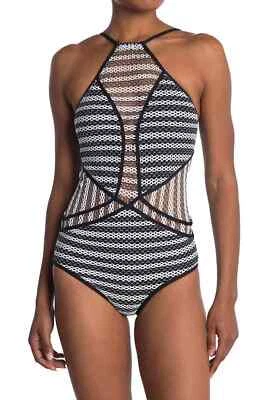 Nuevo Traje de Baño $118 Becca by Rebecca Virtue Reveal Cuello Alto Una Pieza Pequeño S Foto 1 de 4