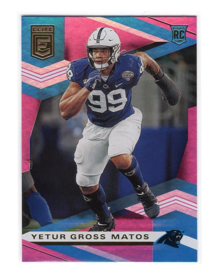Football Card - 2020 Yetur Gross-Matos 144 Pink - Nittany Lions Donruss Elite RC - Image 1 of 1