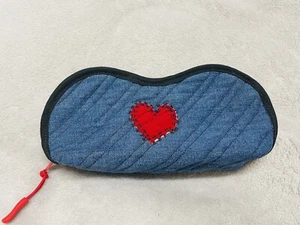 Jeans 🙂 Herz Brille Etui Handarbeit - Bild 1 von 7