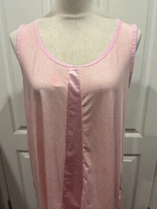Women Pink w/Pink Stripe Design Nightgown Sz L 32"L x 17"W - Picture 1 of 4