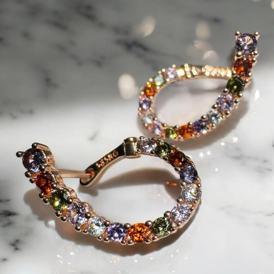 Wunderschöne 585rg gestempelte Ohrringe, rolled, 3.1 Gramm, neu - Bild 1 von 1