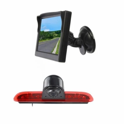 Brake LIight Reverse Camera &5'' Suction Cup Rear View Monitor for Toyota Hiace - Image 1 of 4