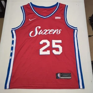 Sixcers Basketball Jersey NBA Red Nike Mens Large #25 SIMMONS Size 50 - Picture 1 of 13