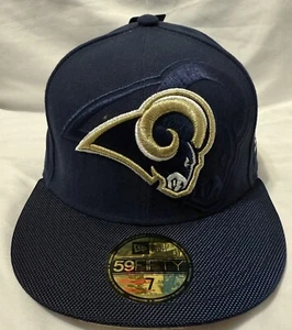New Era 59fifty NFL Los Angeles Rams Football Hat/Cap. Men’s Sz: 7 - Picture 1 of 5