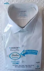 ARROW Decton Perma Iron Contour Tailored Glen Shirt Gr: Sanforized 15/2- 33, NOS - Bild 1 von 9
