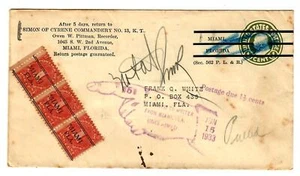 PH11g Cyrene Commandery Nº 13, K.T. Sello de mano 1933 franqueo sin reclamar debido tira  - Imagen 1 de 2