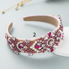 1X Crystal Baroque Hair Hoop Glitter Rhinestone Beads Headband Luxury Head Decor