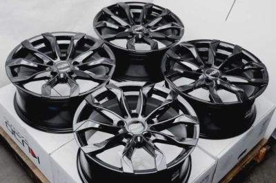 17" Black 5 Lugs Wheels Rims Fit Hyundai Tucson Lexus ES350 Nissan Altima Maxima - Image 1 of 4