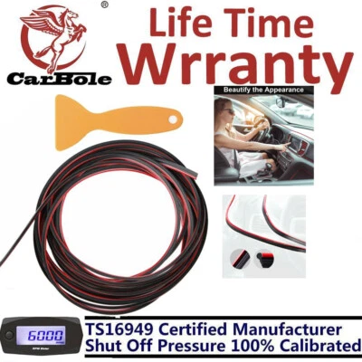 5M Car Interior Door Gap Panel Edge Line Molding Trim Strip Insert Decorate Red - Image 1 of 4