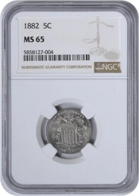 1882 Shield Nickel MS65 NGC - Image 1 of 2