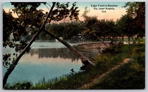 Postal Lake View en el condado de Steuben cerca de Angola Ind. *A4507 - Imagen 1 de 2