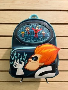 Loungefly Disney Pixar Moments Incredibles Syndrome Mini Backpack GITD NWT - Picture 1 of 5
